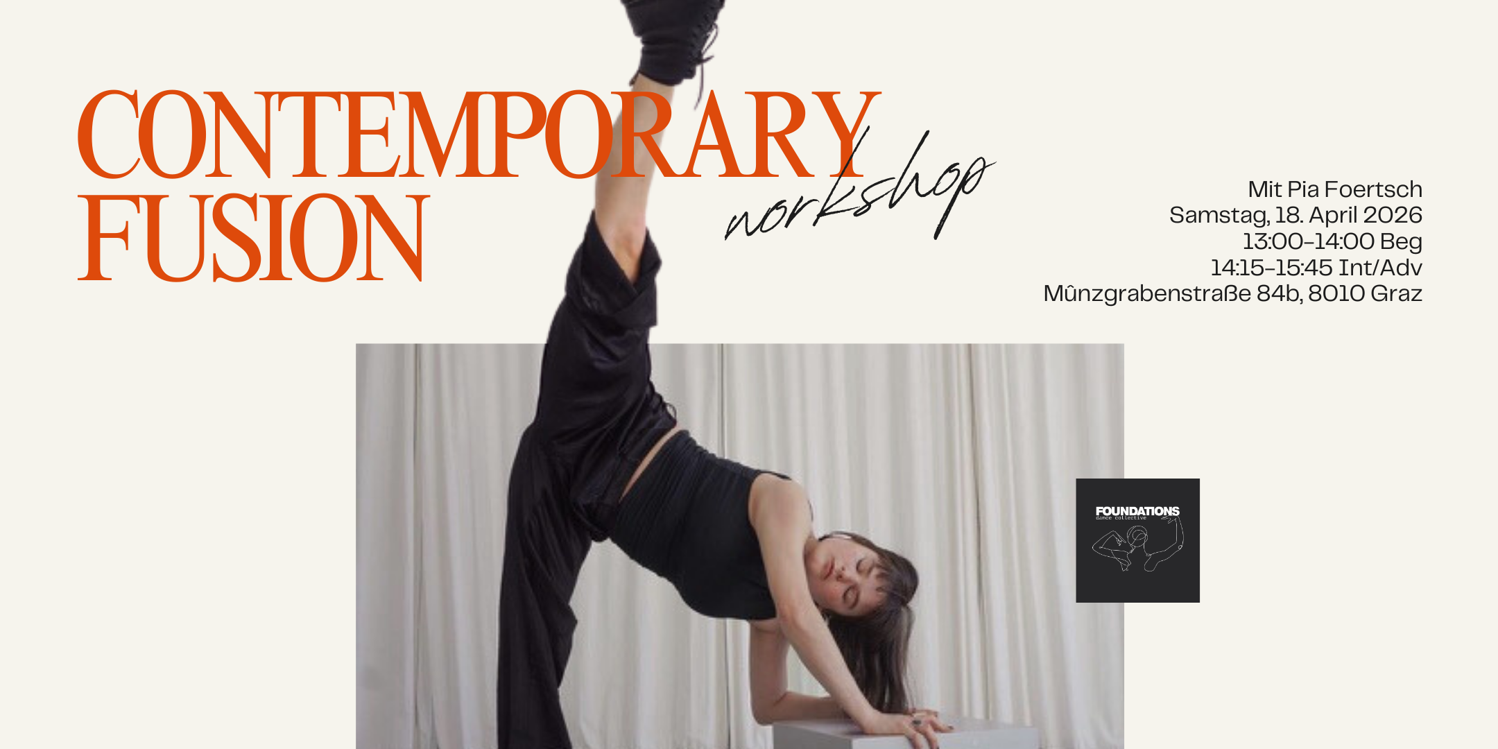 Contemporary Fusion Workshop with Pia Foertsch - Foundations Dance